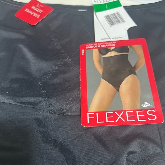 Flexees Black High-Waist Shapewear with Reinforced Waistband - Picture 2 of 6